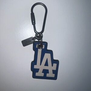 COACH Dodgers Leather Keychain